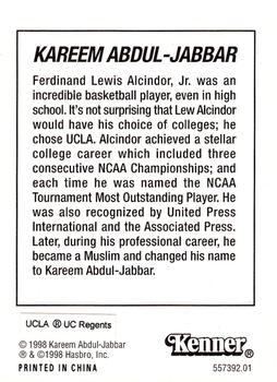 1998 Kenner Starting Lineup Cards NCAA F.A.M.E. #557392.01 Kareem Abdul-Jabbar Back