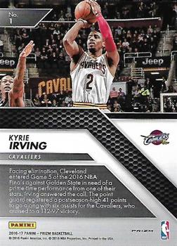 2016-17 Panini Prizm - All Day Blue Wave #1 Kyrie Irving Back