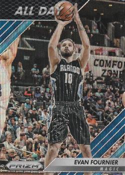 2016-17 Panini Prizm - All Day Blue Wave #6 Evan Fournier Front
