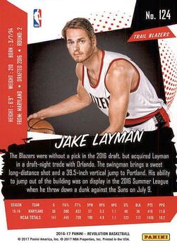 2016-17 Panini Revolution #124 Jake Layman Back