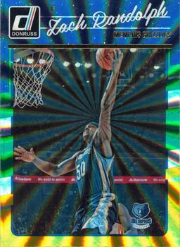 2016-17 Donruss - Green and Yellow Holo Laser #33 Zach Randolph Front