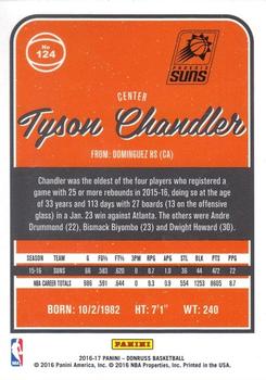 2016-17 Donruss - Green and Yellow Holo Laser #124 Tyson Chandler Back