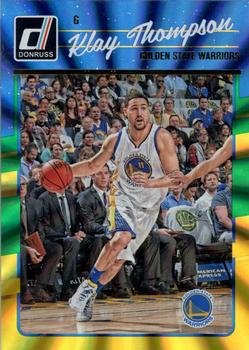 2016-17 Donruss - Green and Yellow Holo Laser #136 Klay Thompson Front