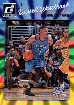 2016-17 Donruss - Green and Yellow Holo Laser #145 Russell Westbrook Front