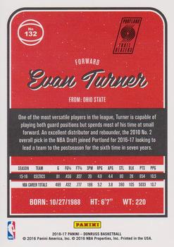 2016-17 Donruss - Press Proof Silver #132 Evan Turner Back