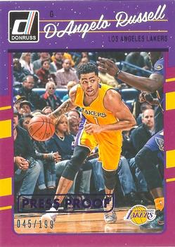 2016-17 Donruss - Press Proof Purple #64 D'Angelo Russell Front