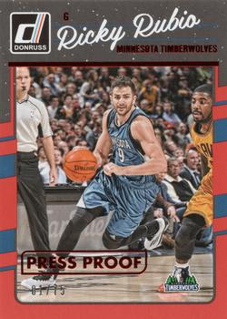 2016-17 Donruss - Press Proof Red #127 Ricky Rubio Front