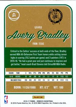 2016-17 Donruss - Press Proof Gold #21 Avery Bradley Back