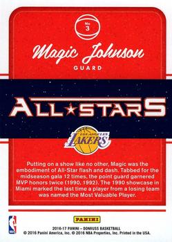 2016-17 Donruss - All-Stars #3 Magic Johnson Back