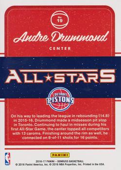 2016-17 Donruss - All-Stars #19 Andre Drummond Back