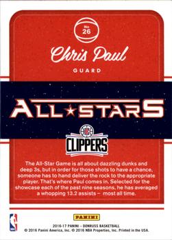 2016-17 Donruss - All-Stars #26 Chris Paul Back