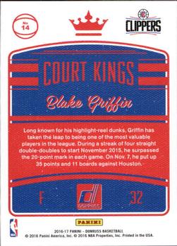 2016-17 Donruss - Court Kings #14 Blake Griffin Back