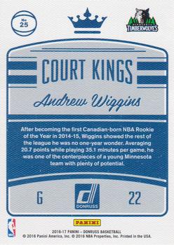 2016-17 Donruss - Court Kings #25 Andrew Wiggins Back