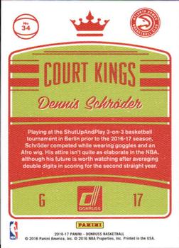 2016-17 Donruss - Court Kings #34 Dennis Schroder Back