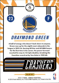 2016-17 Donruss - Crashers #13 Draymond Green Back