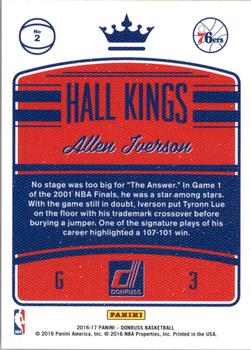 2016-17 Donruss - Hall Kings #2 Allen Iverson Back