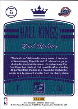 2016-17 Donruss - Hall Kings #12 Karl Malone Back