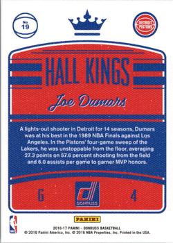 2016-17 Donruss - Hall Kings #19 Joe Dumars Back