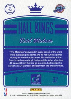 2016-17 Donruss - Hall Kings Press Proof #12 Karl Malone Back