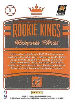 2016-17 Donruss - Rookie Kings #8 Marquese Chriss Back