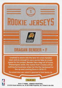 2016-17 Donruss - Rookie Jerseys #3 Dragan Bender Back