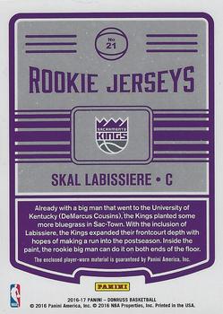 2016-17 Donruss - Rookie Jerseys #21 Skal Labissiere Back