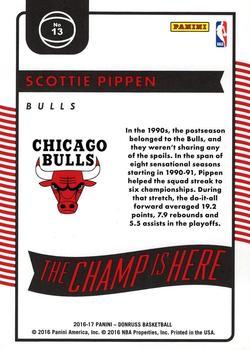 2016-17 Donruss - The Champ is Here Press Proof #13 Scottie Pippen Back