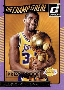 2016-17 Donruss - The Champ is Here Press Proof #15 Magic Johnson Front
