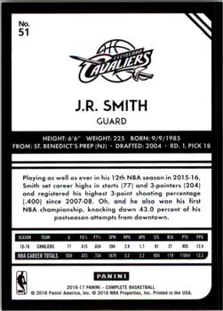 2016-17 Panini Complete #51 J.R. Smith Back