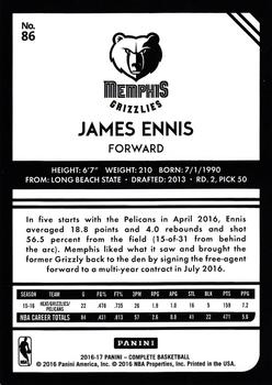 2016-17 Panini Complete #86 James Ennis Back