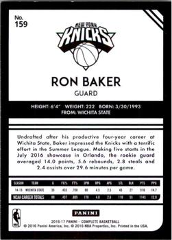2016-17 Panini Complete #159 Ron Baker Back