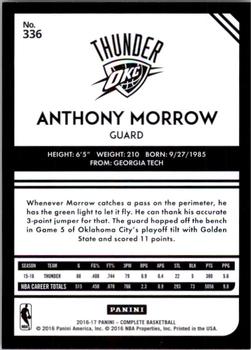 2016-17 Panini Complete #336 Anthony Morrow Back
