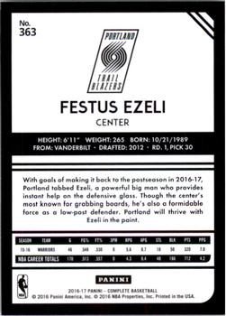 2016-17 Panini Complete #363 Festus Ezeli Back