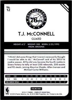 2016-17 Panini Complete - Silver #12 T.J. McConnell Back