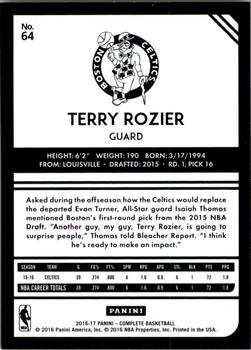 2016-17 Panini Complete - Silver #64 Terry Rozier Back