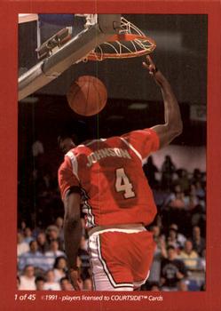 1991 Courtside #1 Larry Johnson Back