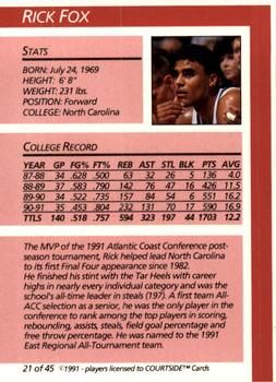 Rick Fox Signed 1991-92 Wild Card Basketball Card Beckett UNC Tar Heel –  CollectibleXchange