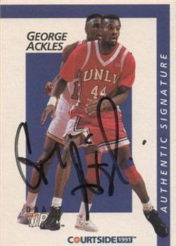 1991 Courtside - Autographs #2 George Ackles Front