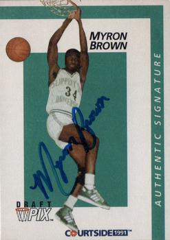 1991 Courtside - Autographs #9 Myron Brown Front