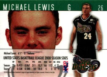 2000-01 USBL 15th Anniversary Set #26 Michael Lewis Back