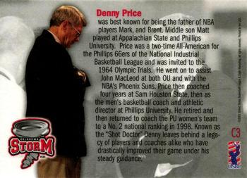 2000-01 USBL 15th Anniversary Set - Chase Cards #C3 Denny Price Back