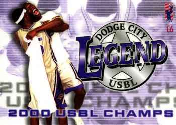 2000-01 USBL 15th Anniversary Set - Chase Cards #C6 USBL Champions Back