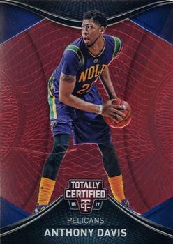 2016-17 Panini Totally Certified - Red #1 Anthony Davis Front