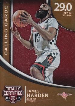 2016-17 Panini Totally Certified - Calling Cards #10 James Harden Front