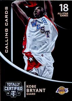 2016-17 Panini Totally Certified - Calling Cards #24 Kobe Bryant Front