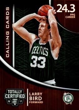 2016-17 Panini Totally Certified - Calling Cards #28 Larry Bird Front