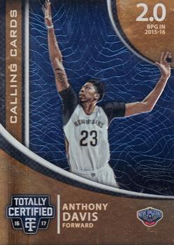 2016-17 Panini Totally Certified - Calling Cards #31 Anthony Davis Front