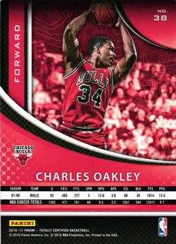 2016-17 Panini Totally Certified - Calling Cards #38 Charles Oakley Back
