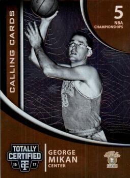 2016-17 Panini Totally Certified - Calling Cards #44 George Mikan Front