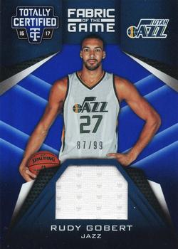 2016-17 Panini Totally Certified - Fabric of the Game Blue #49 Rudy Gobert Front